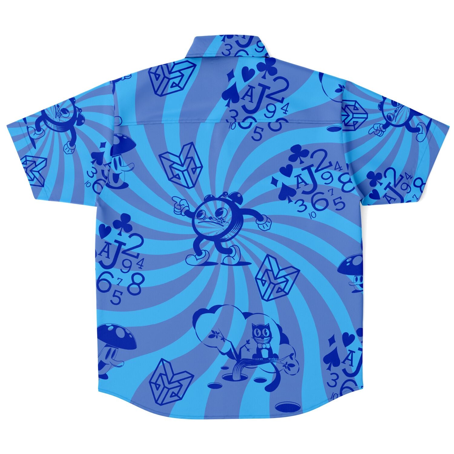 MaJc Blue Spiral Button Up