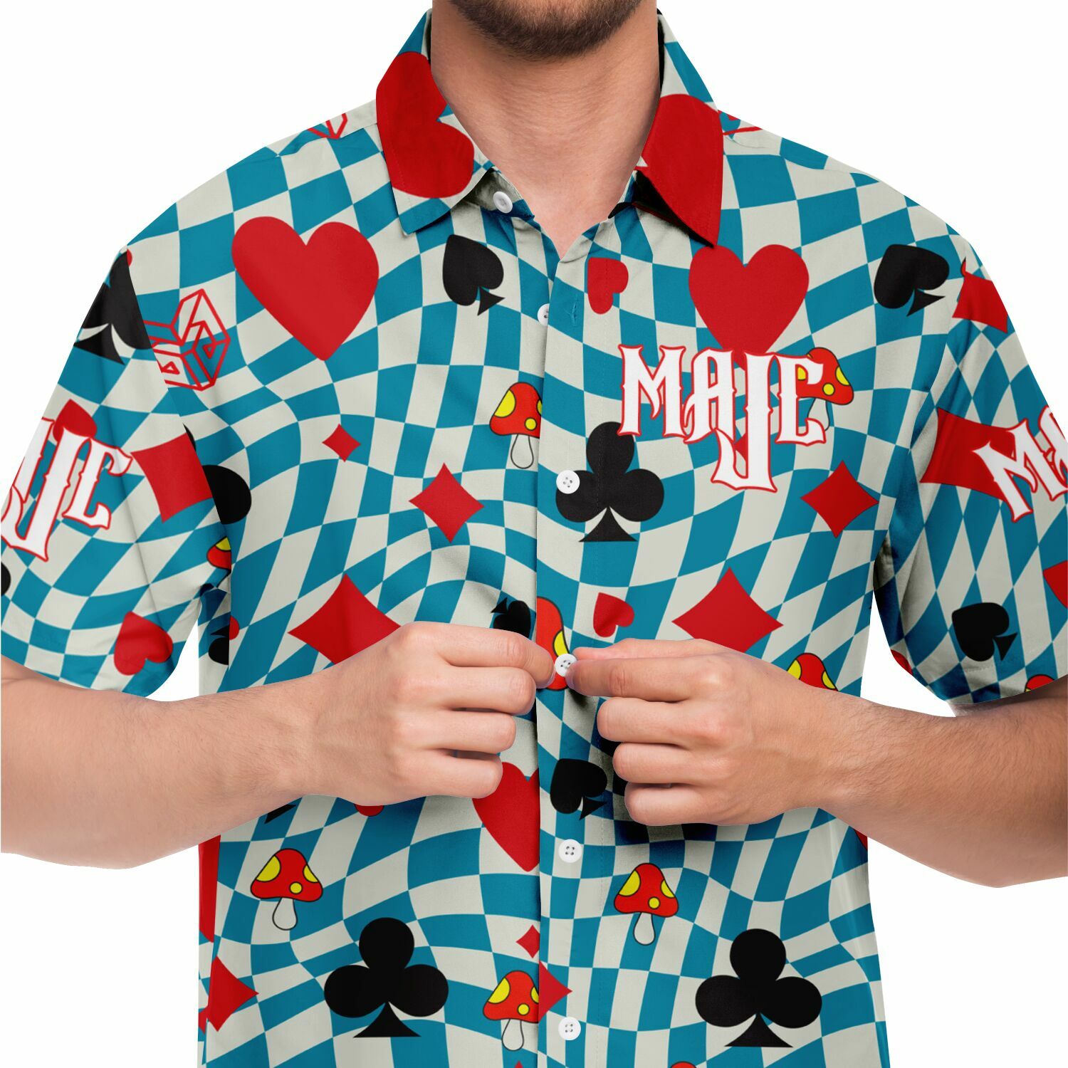 MaJc Checkers Button Up