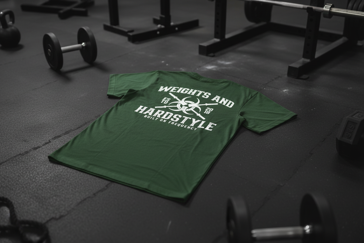 Built On Frequency - Back Gym Flat Lay