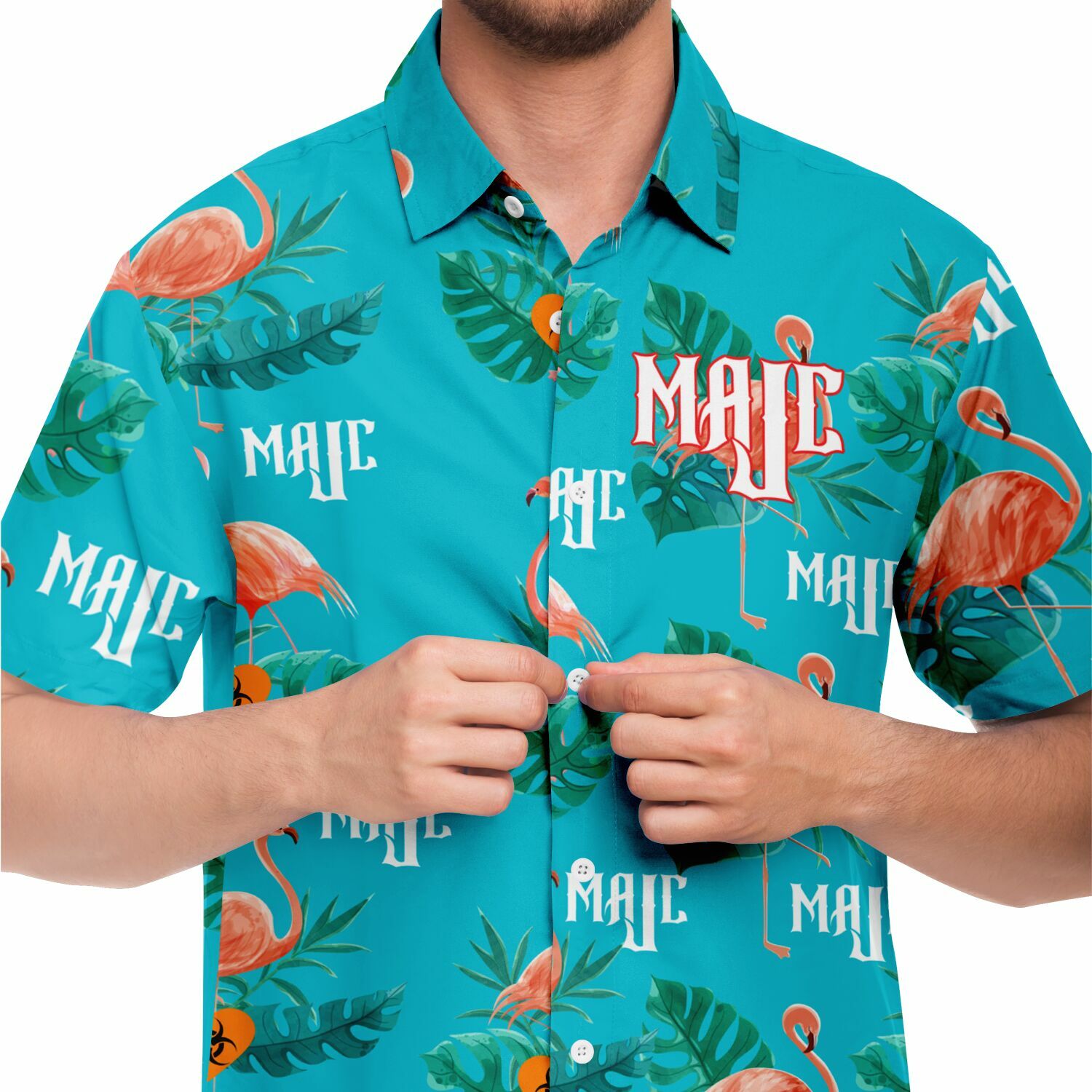 MaJc Flamingo Button Up