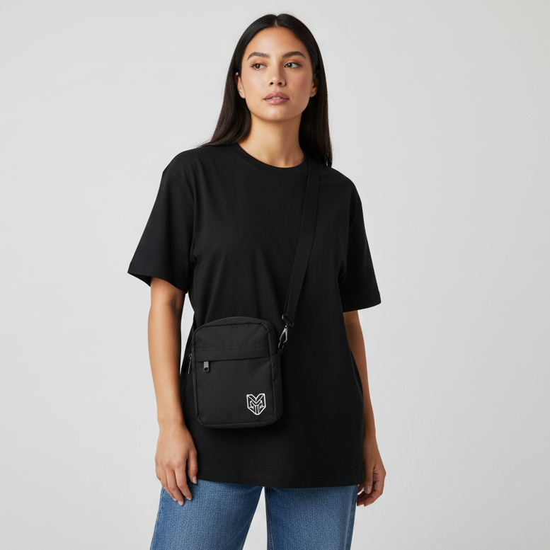 Dimension G Icon Shoulder Bag Lifestyle Mockup - Compact Size