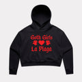 Goth Girls Love La Plaga Crop Hoodie