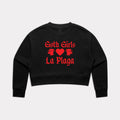 Goth Girls Love La Plaga Crop Crewneck