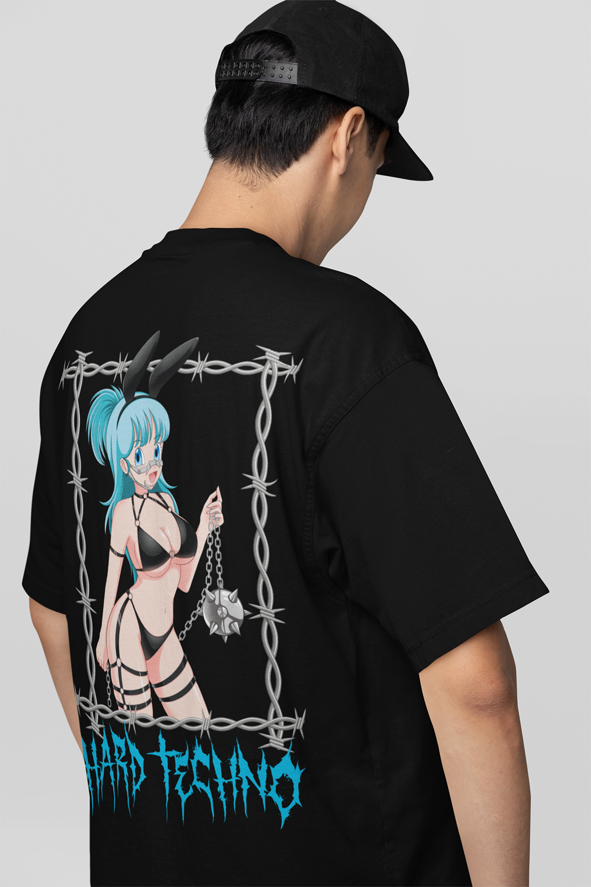 Hard Techno Bunny Oversized Tee