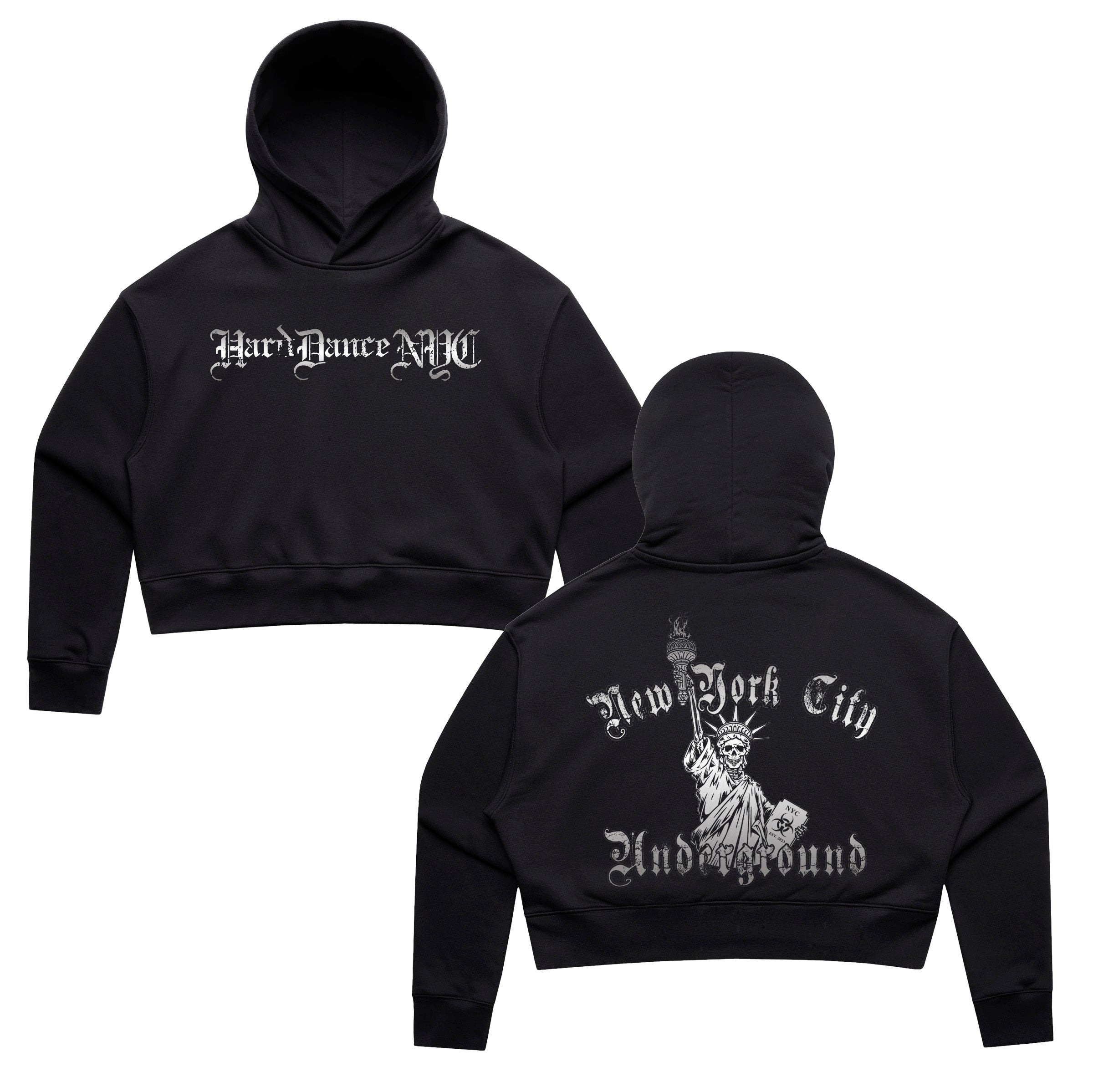 Hard Dance NYC Underground Crop Hoodie