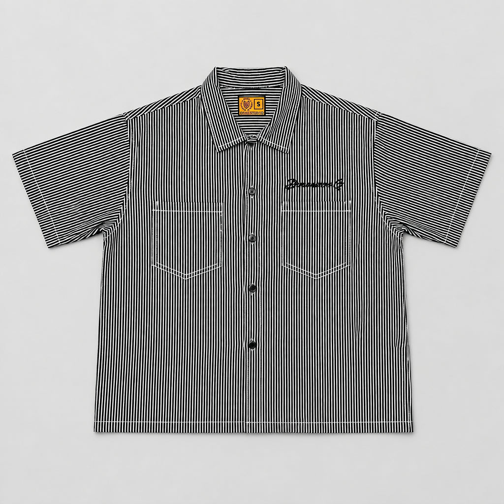Hardstyle Club Pinstripe Button Up