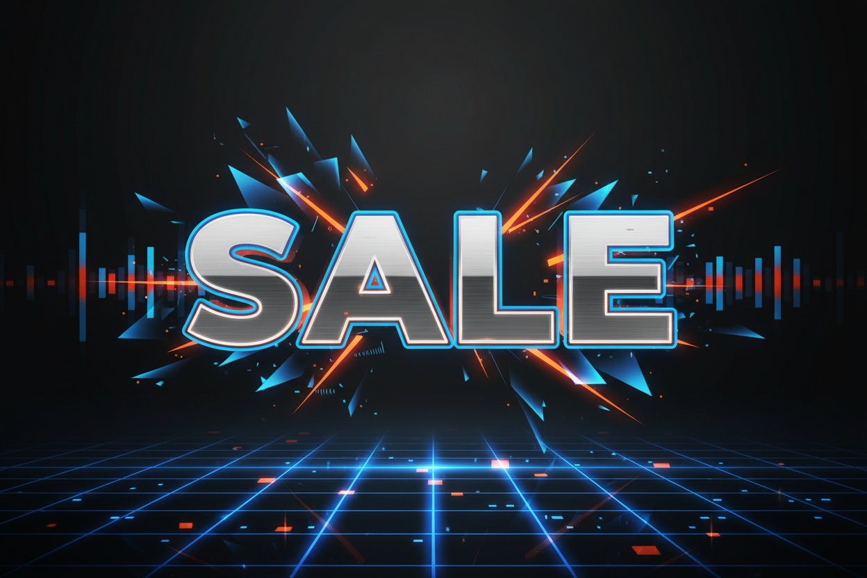 Sale Banner - Orange & Blue
