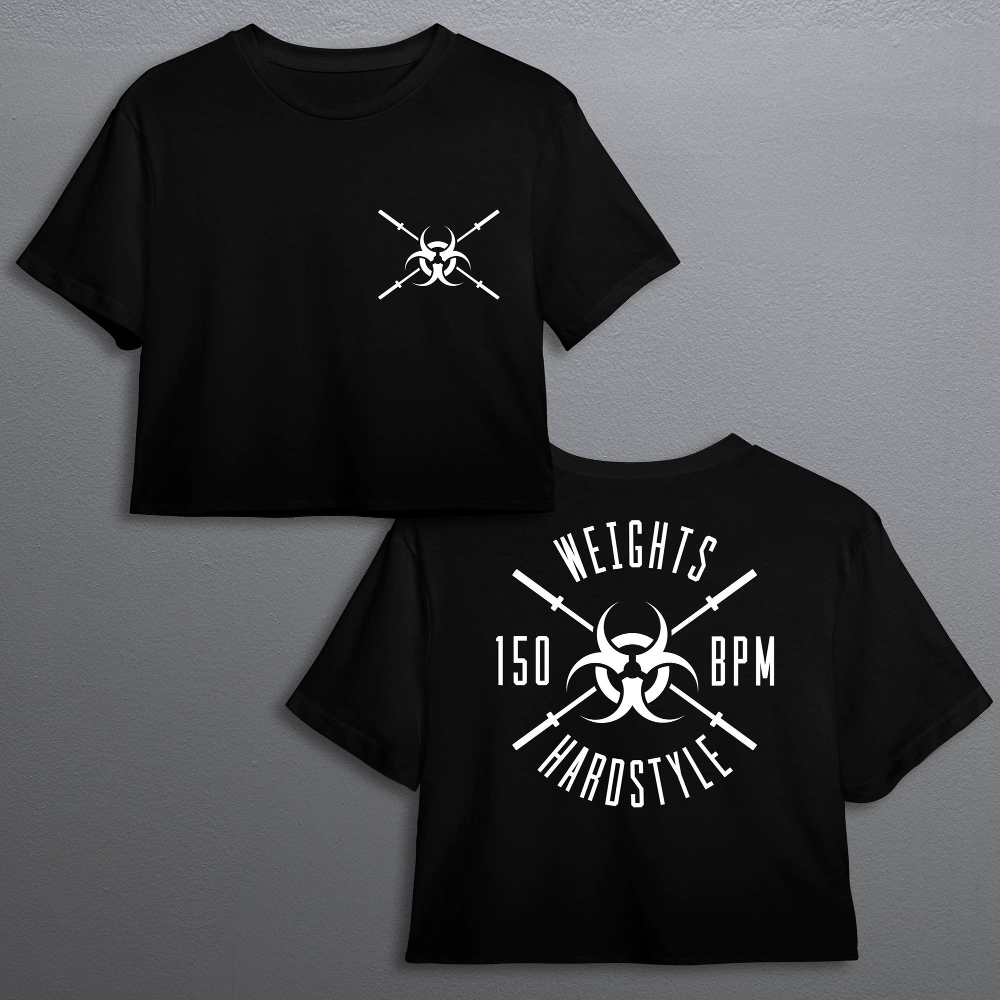 Weights and Hardstyle 2.0 crop top